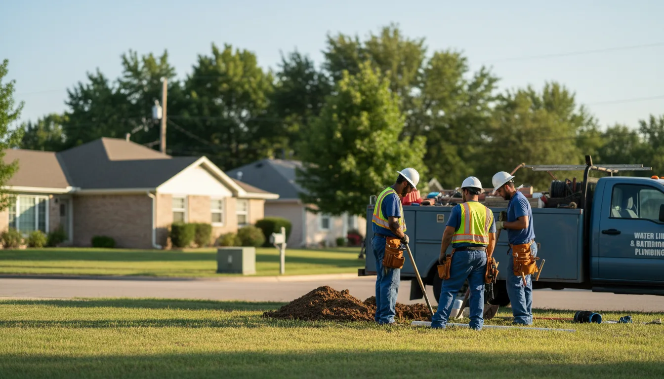 Residential water line and bathroom plumbing service in Novelty, OH